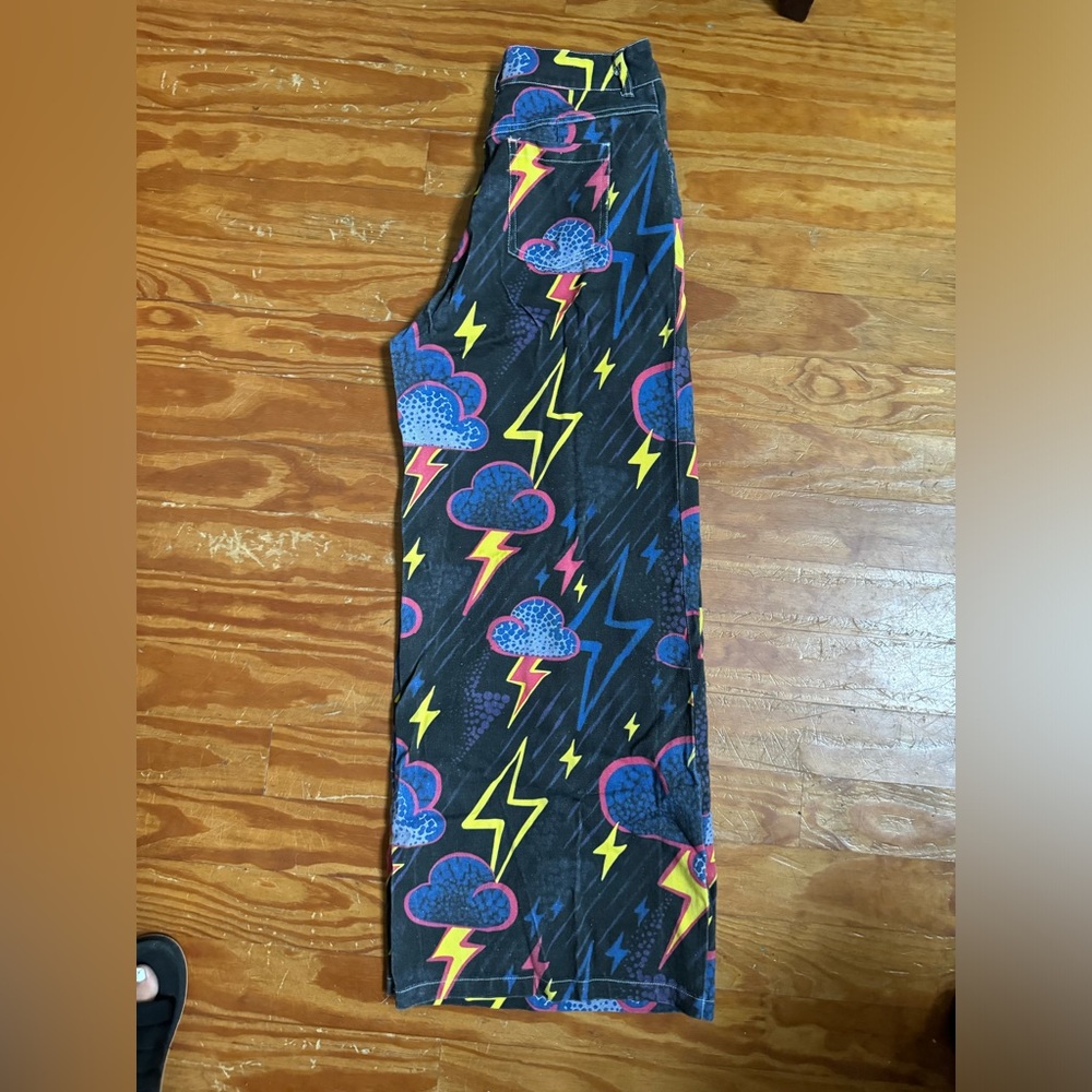 Wide Leg Cloud Lightning Pants - image 1